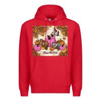 Red happy fall y'all cowgirl Premium Hoodie - TumblerDesignByShophia