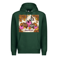 Sports Green happy fall y'all cowgirl Premium Hoodie - TumblerDesignByShophia