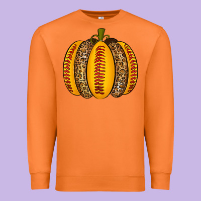 Softball Pumpkin Premium Sweatshirt Designed By Texasbilliewilder