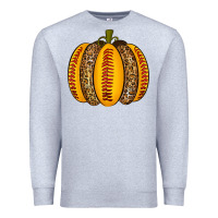 Heather Grey Softball Pumpkin Premium Sweatshirt - texasbilliewilder