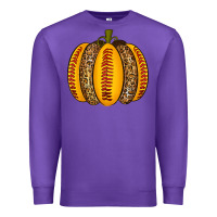 Purple Softball Pumpkin Premium Sweatshirt - texasbilliewilder