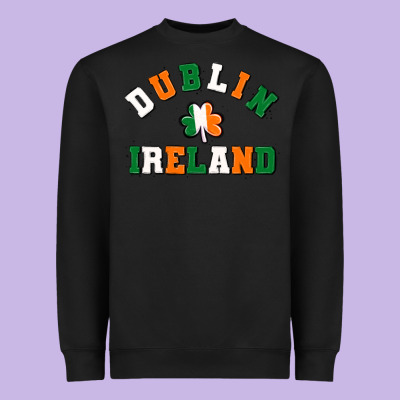Dublİn Ireland Heavyweight Sweatshirt Designed By Maliassmallbusiness