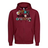 Burgundy Pray Without Ceasing Zipper Hoodie - LillyAllenDesigns