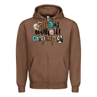 Chestnut Pray Without Ceasing Zipper Hoodie - LillyAllenDesigns