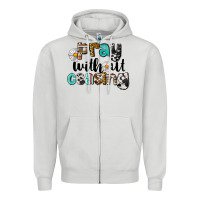 Dove Grey Pray Without Ceasing Zipper Hoodie - LillyAllenDesigns