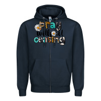 Navy Pray Without Ceasing Zipper Hoodie - LillyAllenDesigns