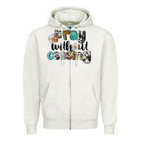 Oatmeal Heather Pray Without Ceasing Zipper Hoodie - LillyAllenDesigns
