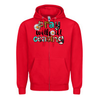 Red Pray Without Ceasing Zipper Hoodie - LillyAllenDesigns
