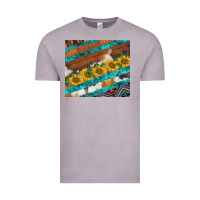 Vintage Zinc western aztec sunflowers turquoise cowhide Vintage Tee - BarkalooDesign