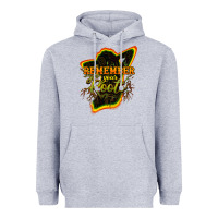 Heather Grey remember your roots Heavyweight Hoodie - NancyCooperArtShop