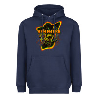 Navy remember your roots Heavyweight Hoodie - NancyCooperArtShop