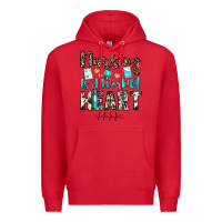 Red nursing is a work of heart Premium Hoodie - JahusDesignShop