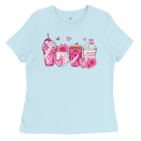 Baby Blue breast cancer coffee cups Ladies Tee - Zillion Design Studio