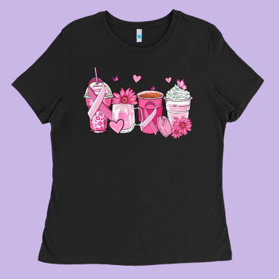 Breast Cancer Coffee Cups Ladies Tee Designed By Zillion Design Studio