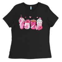 Black breast cancer coffee cups Ladies Tee - Zillion Design Studio