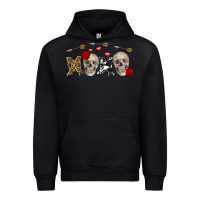 Black Xoxo Valentine skulls Valentine's Day Urban Hoodie - FaDigitalArtStudio