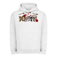Pigment Lunar Rock Xoxo Valentine skulls Valentine's Day Urban Hoodie - FaDigitalArtStudio