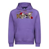 Tulip Xoxo Valentine skulls Valentine's Day Urban Hoodie - FaDigitalArtStudio