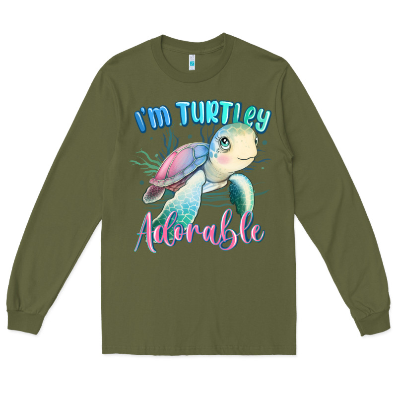 Im Turtley Adorable Turtle Long Sleeve Tee by MaliasSmallBusiness | Teevron