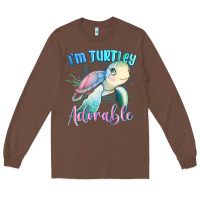 Chestnut im turtley adorable turtle Long Sleeve Tee - MaliasSmallBusiness