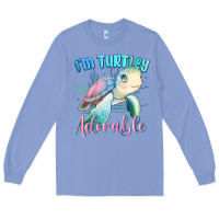 Colony Blue im turtley adorable turtle Long Sleeve Tee - MaliasSmallBusiness