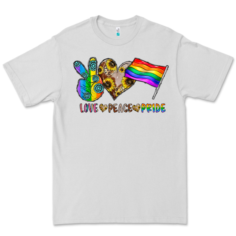 Peace Love Pride Premium Tee by CowhideDigitalArt | Teevron
