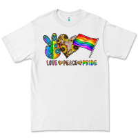 White peace love pride Premium Tee - CowhideDigitalArt