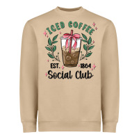Mushroom iced coffee social club Heavyweight Sweatshirt - MaliasSmallBusiness