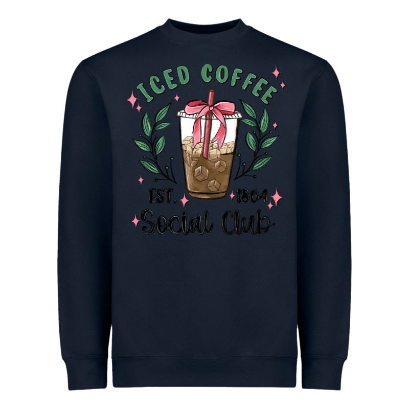 Iced Coffee Social Club Heavyweight Sweatshirt by MaliasSmallBusiness | Teevron