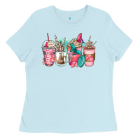 Baby Blue rock hand coffee cups Ladies Tee - Zillion Design Studio