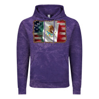 Cloud Purple mexico flag and usa flag Vintage Hoodie - AdoDesignShop
