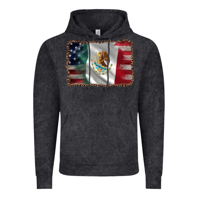 Mexico Flag And Usa Flag Vintage Hoodie by AdoDesignShop | Teevron