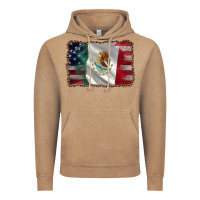 Vintage Coffee mexico flag and usa flag Vintage Hoodie - AdoDesignShop