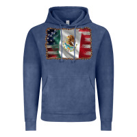 Vintage Denim mexico flag and usa flag Vintage Hoodie - AdoDesignShop