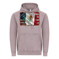Vintage Zinc mexico flag and usa flag Vintage Hoodie - AdoDesignShop