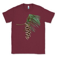 Burgundy white pine cone Classic Tee - LillyAllenDesigns