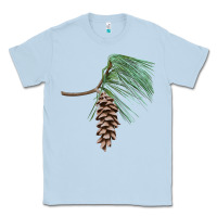Dusty Blue white pine cone Classic Tee - LillyAllenDesigns