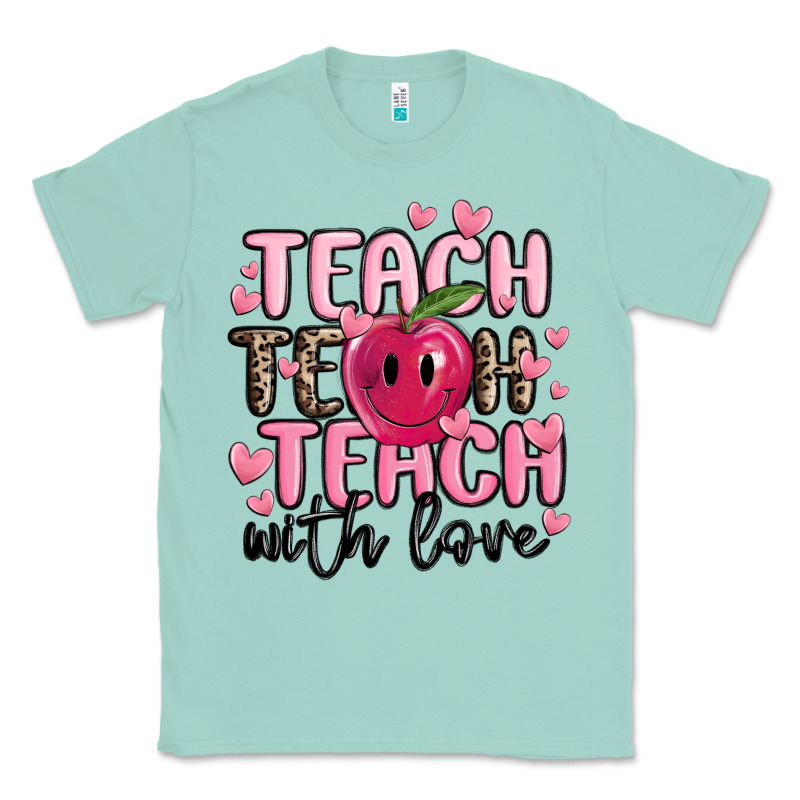 Teach Teach Teach With Love Classic Tee by MaliasSmallBusiness | Teevron