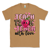 Toasted Coconut teach teach teach with love Classic Tee - MaliasSmallBusiness