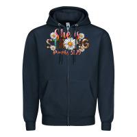 Navy Western She Is Strong Zipper Hoodie - LillyAllenDesigns