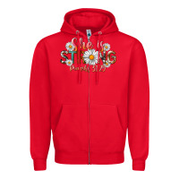 Red Western She Is Strong Zipper Hoodie - LillyAllenDesigns