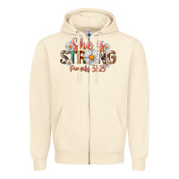 Sandshell Western She Is Strong Zipper Hoodie - LillyAllenDesigns