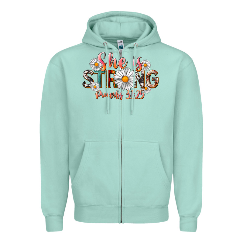 Western She Is Strong Zipper Hoodie by LillyAllenDesigns | Teevron