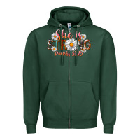 Sports Green Western She Is Strong Zipper Hoodie - LillyAllenDesigns