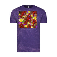 Cloud Purple mardi gras crawfish and lemons Vintage Tee - Jasminsmagicworld