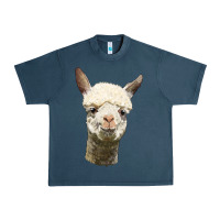 Midnight Navy Alpaca Head Urban Heavy Tee - LillyAllenDesigns
