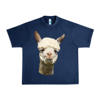 Navy Alpaca Head Urban Heavy Tee - LillyAllenDesigns