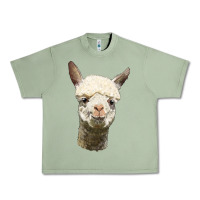 Oil Green Alpaca Head Urban Heavy Tee - LillyAllenDesigns
