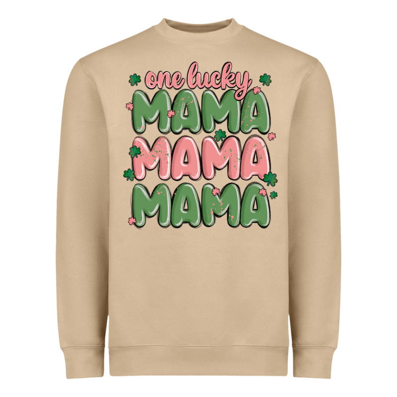 One Lucky Mama Heavyweight Sweatshirt by MaliasSmallBusiness | Teevron