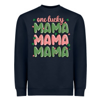 Navy one lucky mama Heavyweight Sweatshirt - MaliasSmallBusiness